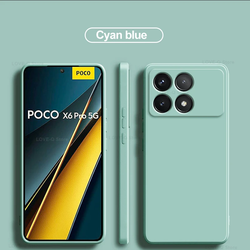 Poco X6 Pro Hülle, flüssiges Silikon, stoßfeste Handyhüllen für Xiaomi Poco X6 Pro Poco X6 Pro X6Pro Pocox6 Pro 5G, weiche TPU-Abdeckung – Detail 12