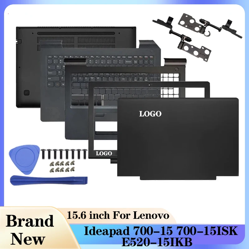 Funda para portátil Lenovo Ideapad 700-15 700-15ISK, cubierta trasera LCD/bisel frontal/bisagras/teclado de reposamanos/carcasa inferior, E520-15IKB