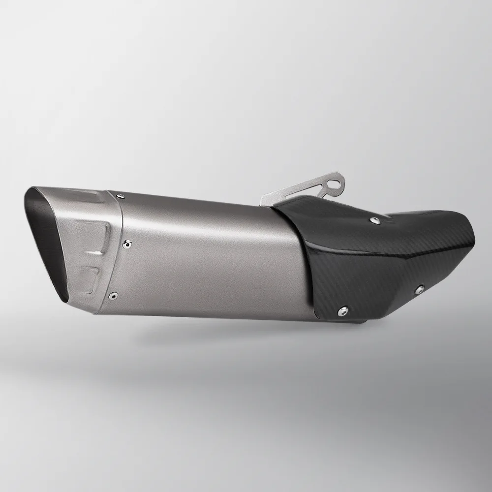 Locomotive exhaust pipe For Z900 NINJA400 R3 MT09 MT07 K12 tail section, carbon fiber cover - view 4