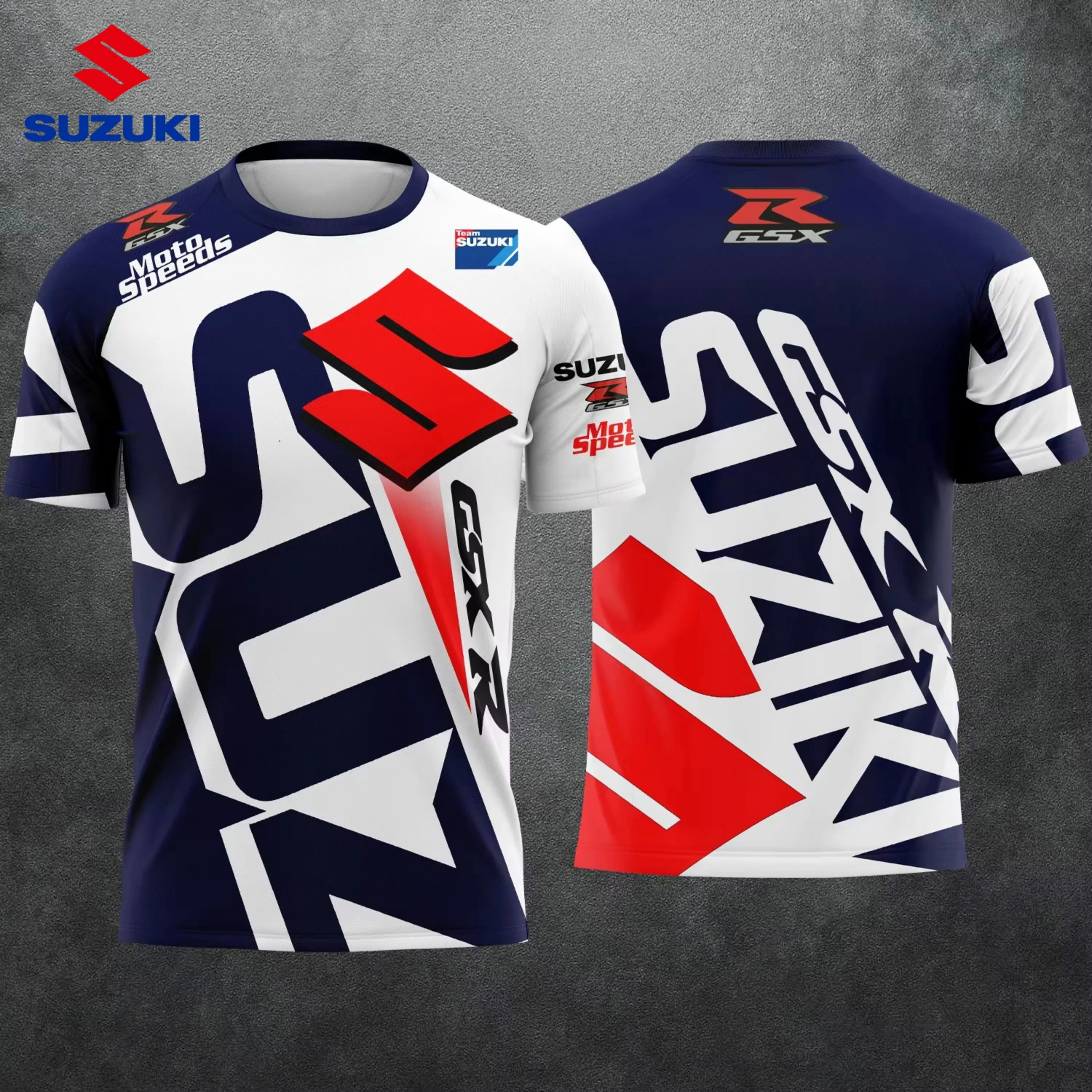 2026 New Suzuki Racing Team Men's T-shirt Summer Short Sleeve Sports Male Clothes Tee Shirt