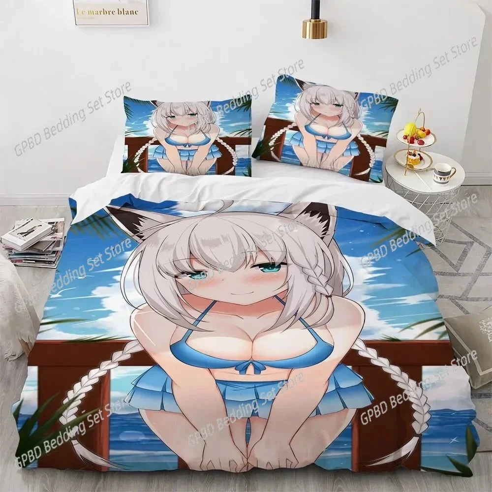 

3D Print Kawaii Anime sexy Girl Bedding Set Single Twin Double Queen King Cal King Size Bed Linen Set