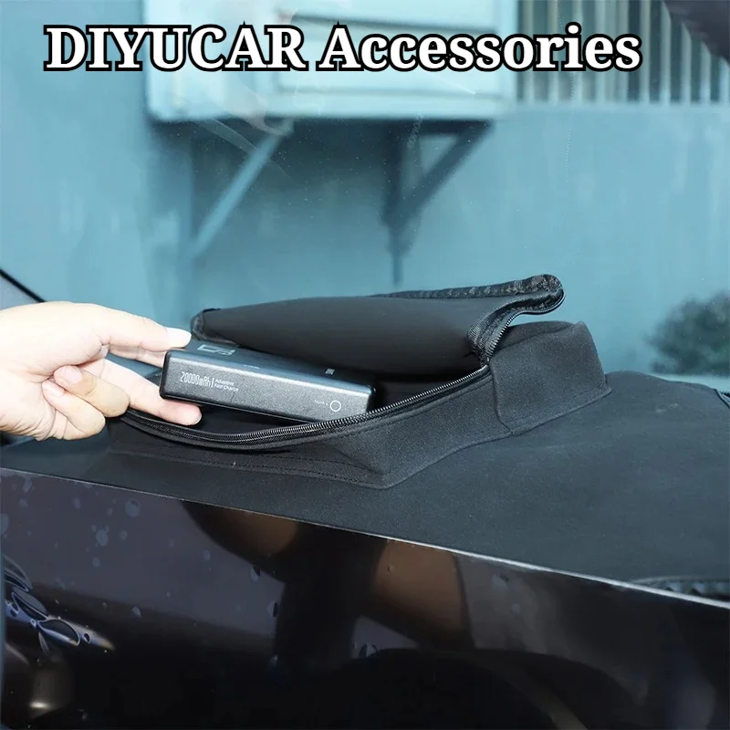 

For BMW X3 G45 2025-2026 Yangba PU Leather Black Car Dashboard Storage bag Interior Accessories