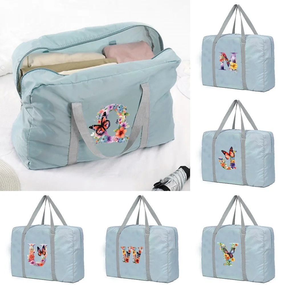 Female Bags Travel Bag Laggage Handbags Large Capacity Foldable Travel Suitcase Organizer WaterProof Butterfly Series Fashion