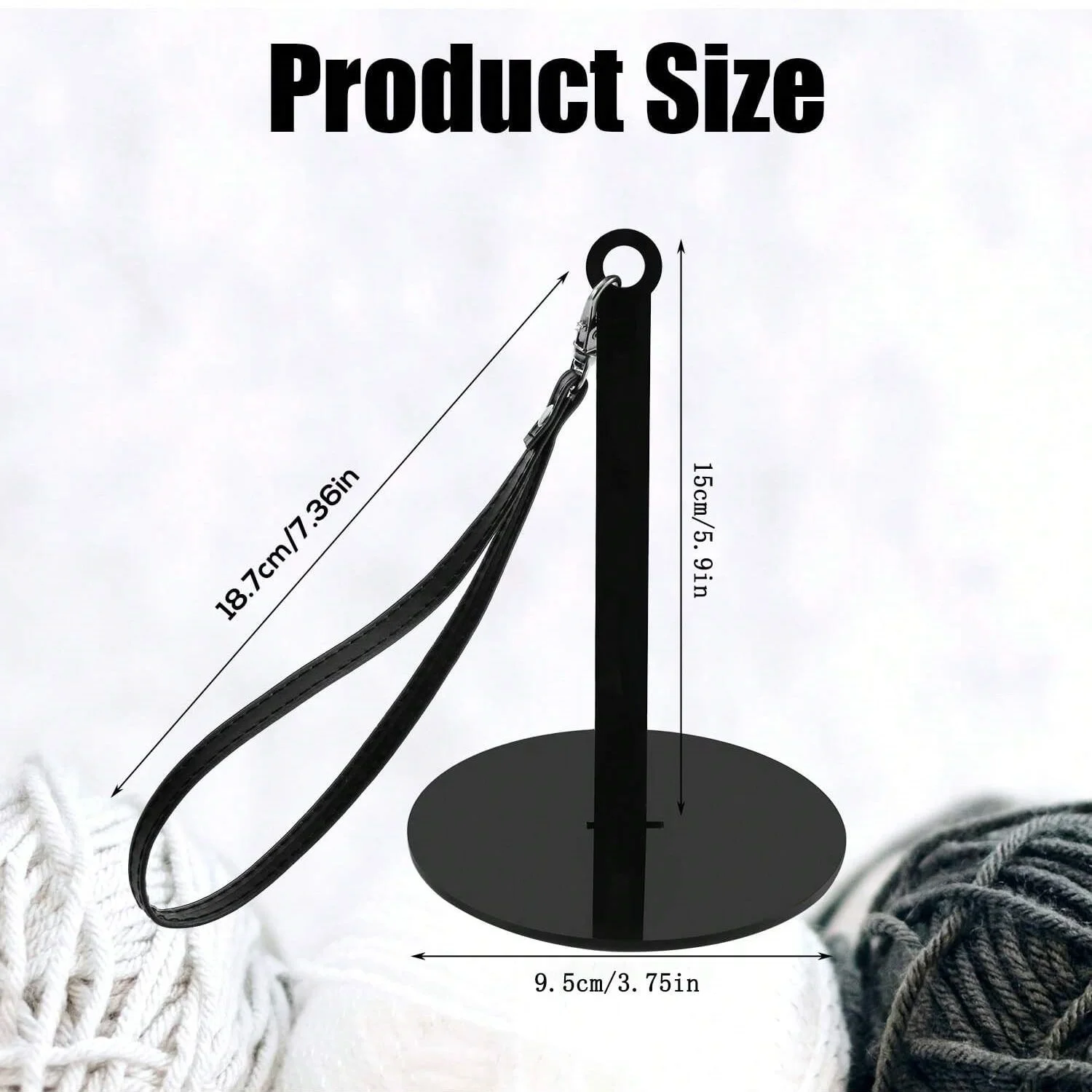 With Leather Wrist Strap Wrist Yarn Holder Acrylic Prevent Yarn Tangling Yarn Minder Durable Portable Yarn Ball Holder