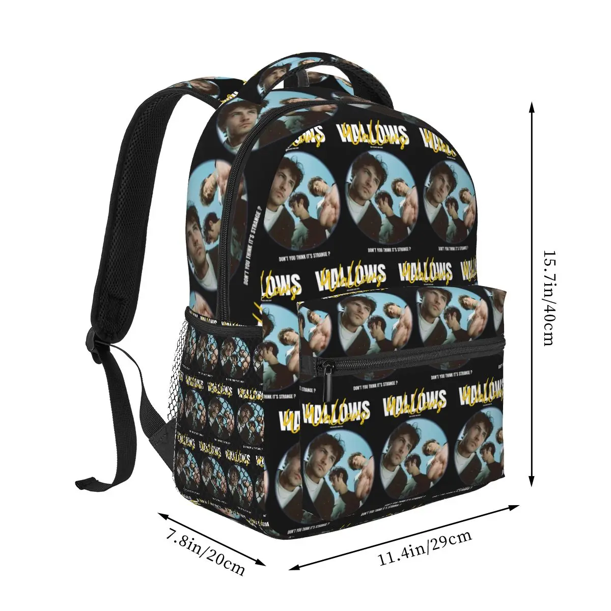 Rock Band Wallows Graphic Music Album Nothing Happens Backpack Student Boys Girls BookBag Kids School Bag Laptop Shoulder Bags