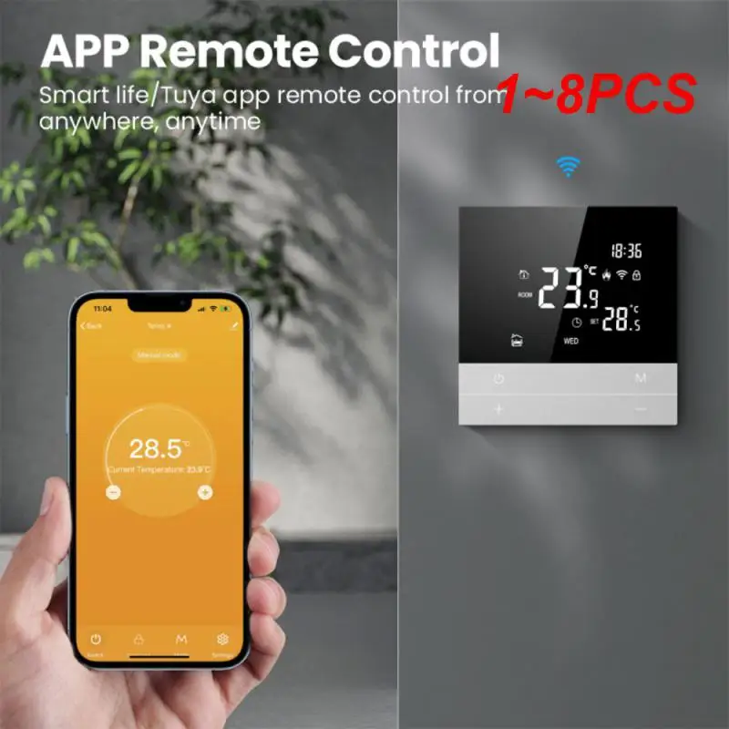 

1~8PCS Aubess WiFi Smart Thermostat Tuya Electric Floor Heating Water/Gas Boiler Temperature Remote Controller Works With Alexa