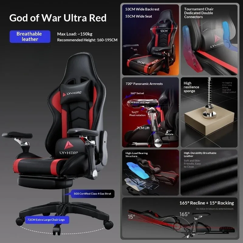 Ergonomic Computer Chair Gaming Cheap Desk Chair Girl Comfortable Armchair Chairs Magalu Store Living Room Sofas Furnitures Pc view 5
