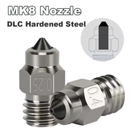New MY Hardened Steel MK8 Nozzle For Creality CR6 SE Bimetal Nozzles DLC Hard Steel 3D Printer Nozzles For Ender 3 S1 5 Pro CR10