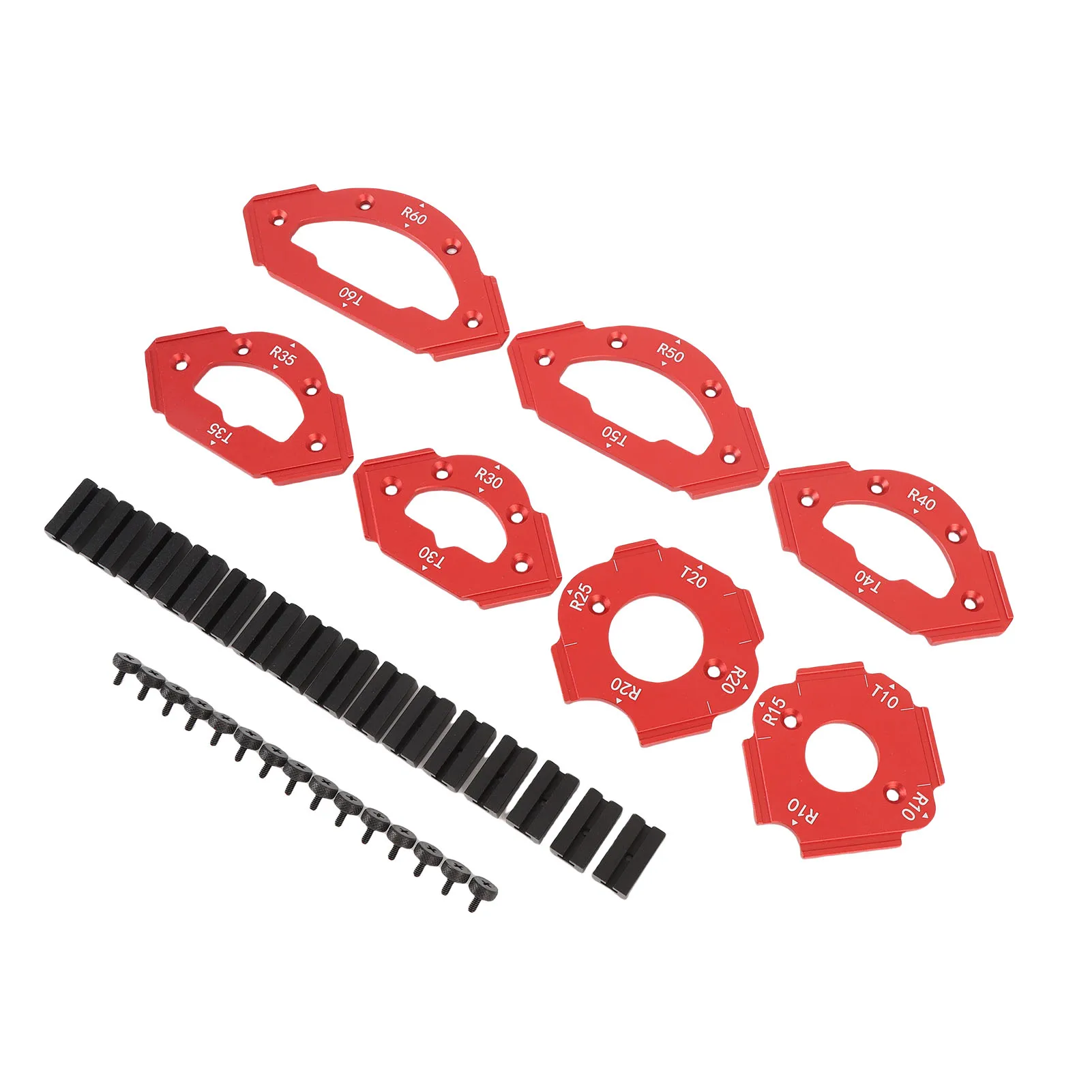 مجموعة قوالب نصف قطر ركن التوجيه متعددة الوظائف عالية الكفاءة باستخدام الحاسب الآلي تشكيله مجموعة أدلة توجيه الزاوية متينة للحرف اليدوية