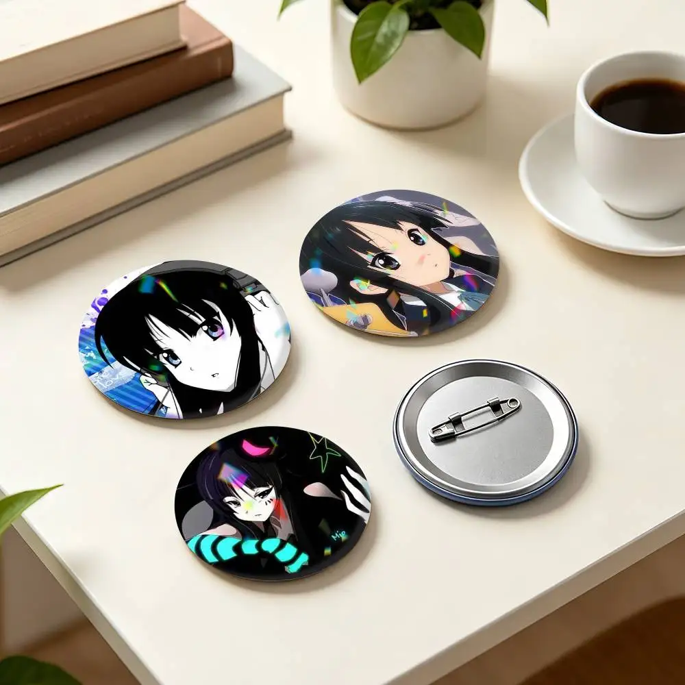 Anime K-ON! Cool A-Akiyama M-Mio  25mm 32mm 44mm 58mm 75mm Brooches Badges Pins for Accessories Gift