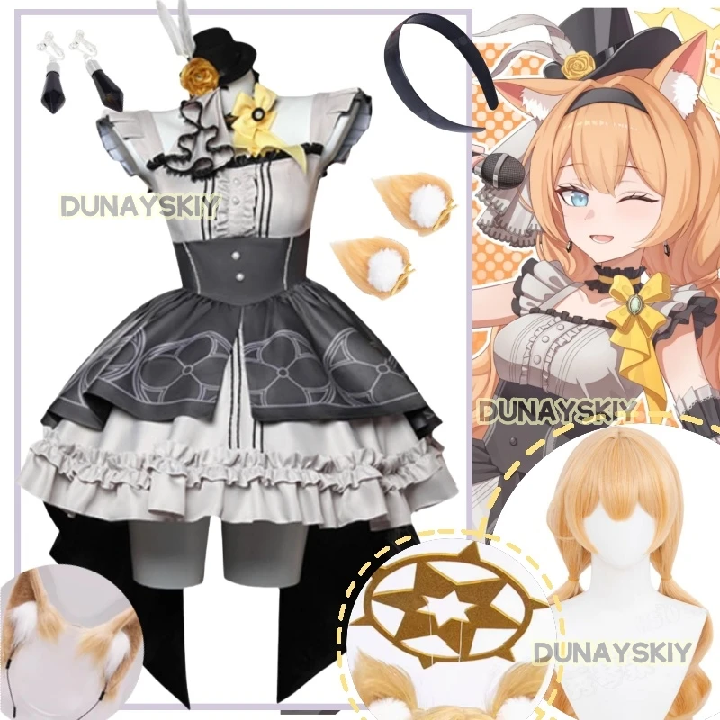 Iochi Mari Cosplay Game Blue Archive زي الباروكات ماري فستان الأذن الزي البدلة حفلة الهالوين الملابس الموحدة للنساء فتاة