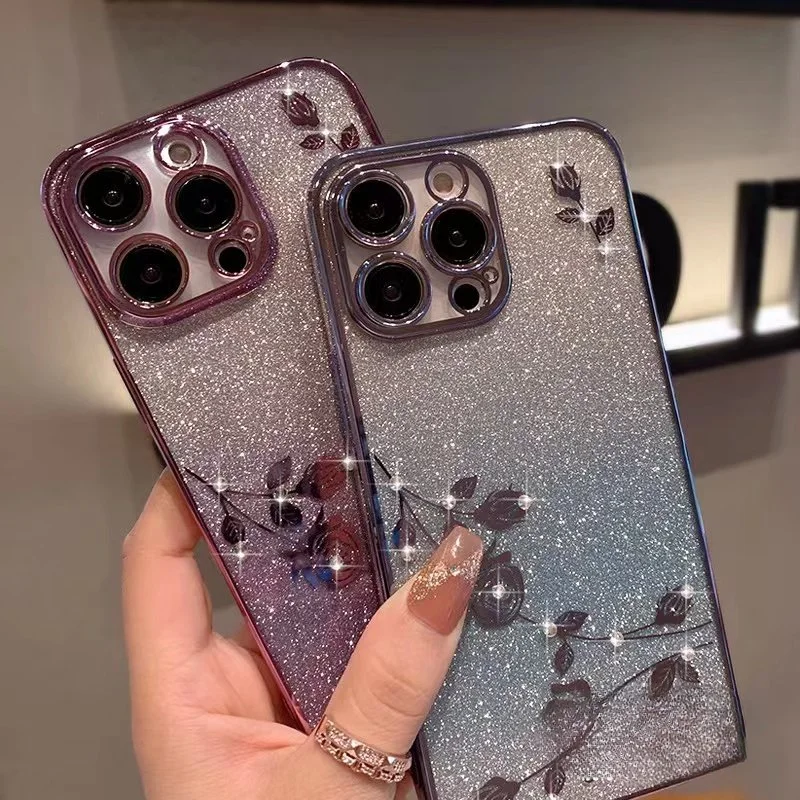 For Vivo S17 Pro S17T Vivo Y78+ Y35+ Y36 4G 5G Y55S 5G Phone Case Quality Back Cover Plating Gradient Glitter Cover