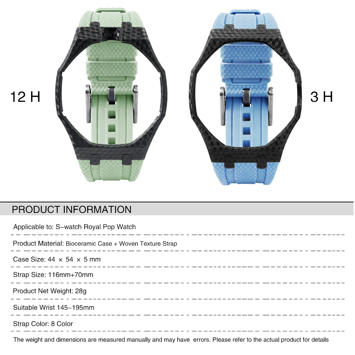 For Swatch AP Royal Pop Watch Case Band Carbon Fiber Watch bezel Silicone Straps Pocket Watch Changer To Wristwatch Mod Kit
