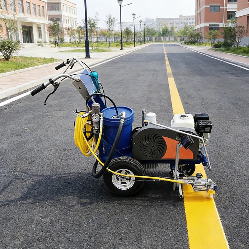 Automatic Cold Paint Road Marking Machine Airless Spraying System for Long Line Striping on Highways and Airports