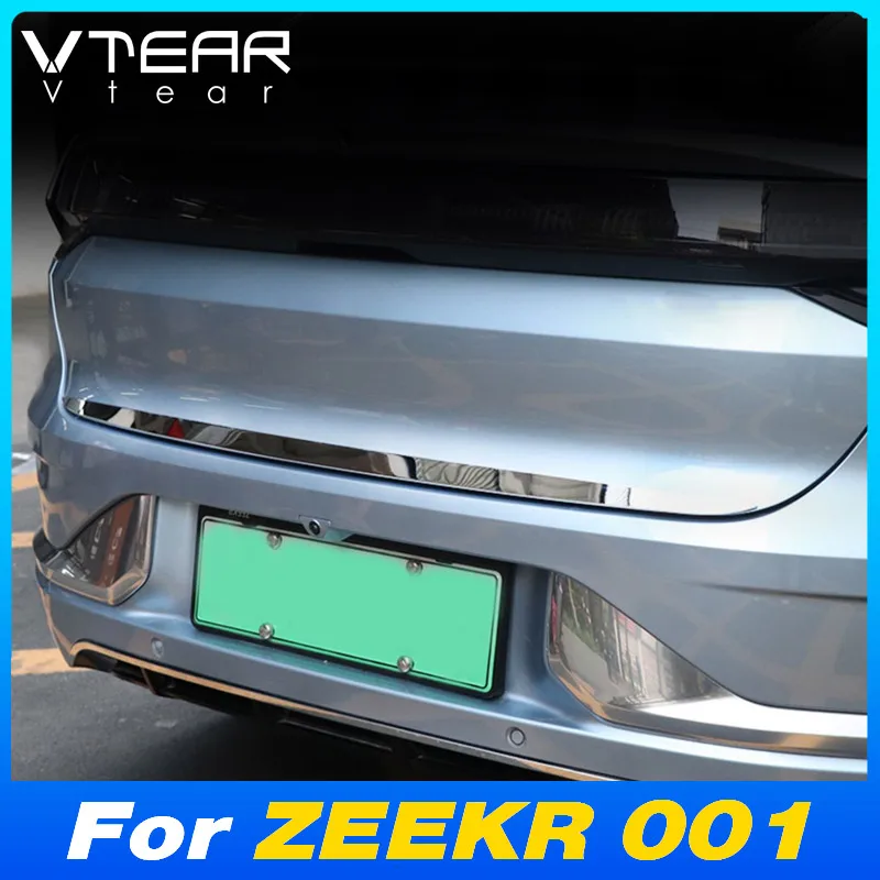 Vtear Car Door Tailgate Strip Trunk Cover Anti-Scratch Sticker Molding Exterior Decoration For ZEEKR 001 WE ME YOU Z-sport 2024