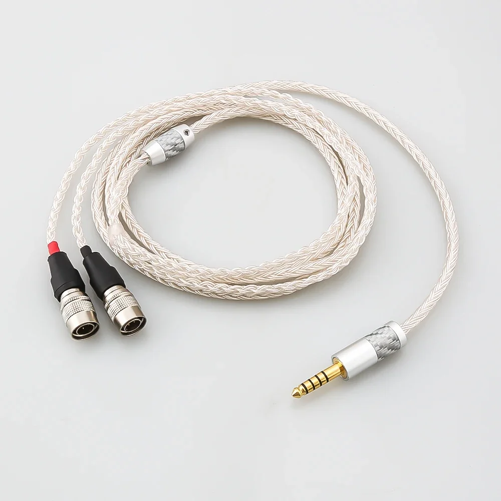HIFI 3.5mm/2.5mm/4.4mm XLR 16 Core OCC Silver Plated Headphone Upgrade Cable For Mr Speakers Alpha Dog Ether C Flow Mad AEON