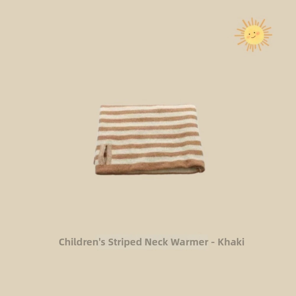 Striped Design Knit Neck Gaiter Knit Fabric Soft Material Fashion Neck Scarf Fleece Lined Warm Lining Winter Neck Warmer