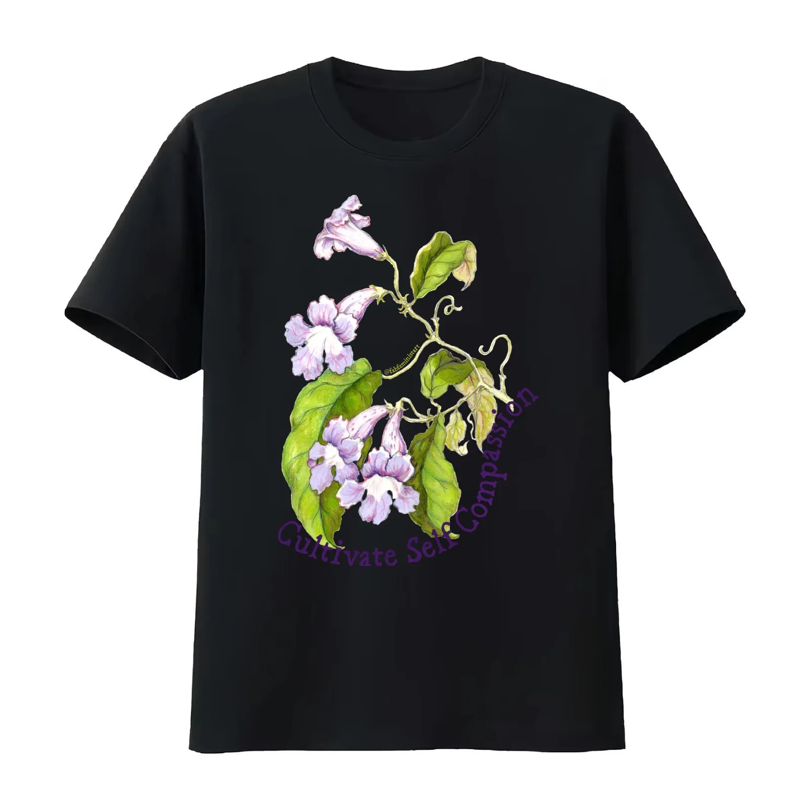 Cultivate Self Compassion T-Shirt Summer Casual Cotton Tee Oversized Streetwear Tops Vintage Graphic Print Unisex Men Women