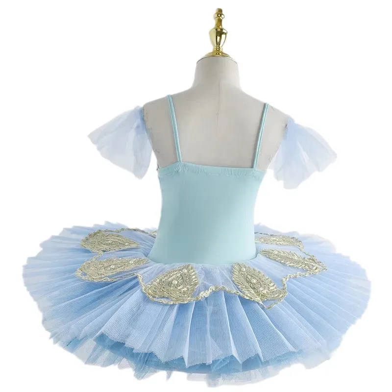 새로운 화이트 스완 레이크 발레 드레스 어린이 발레리나 드레스 소녀 전문 공연 투투 드레스 키즈 댄스웨어