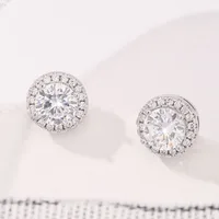 Petites boucles d'oreilles rondes délicates pour femmes, avec zircone cubique brillante, simples et polyvalentes, bijoux à la mode pour adolescents 3