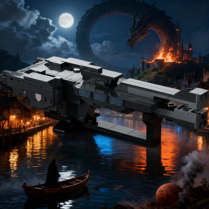 

360 деталей MOC: Конструктор «Космический фрегат класса Stalwart» (модель НАТО) — развивающая игрушка, идеальный подарок на Рождество