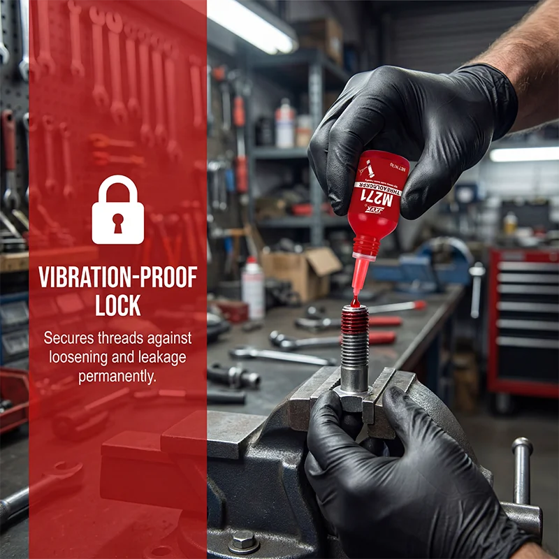 Red 271 Anti-Slip Thread Locking Compound—Anti-loosening, Securing, and Vibration-Resistant—For Metal Screws