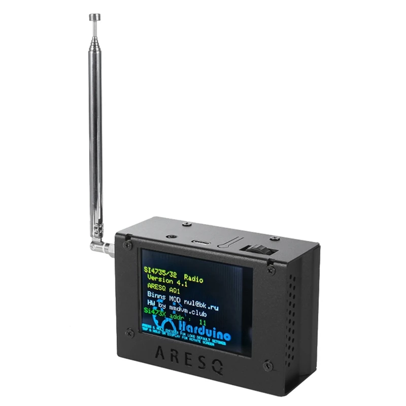 ARESQ AQ1 Radio Mini Full Band, penerima Radio FM LW MW SW-SSB Si4732 Chip 2.8 inci layar sentuh