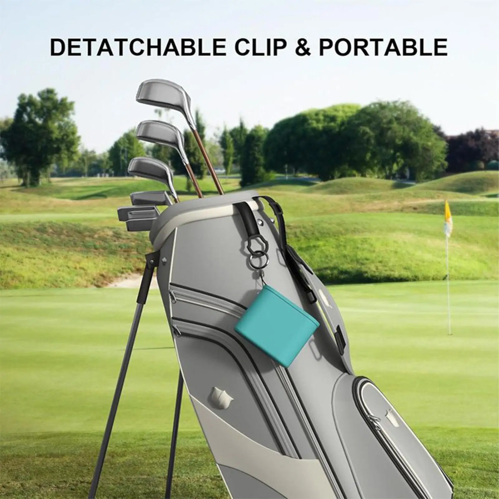 Golf Ball Cleaner Bag Golf Club And Ball Washing Bag With Carabiner Clip Quick-Drying Grooves Washing Supplie ForTeens Friends