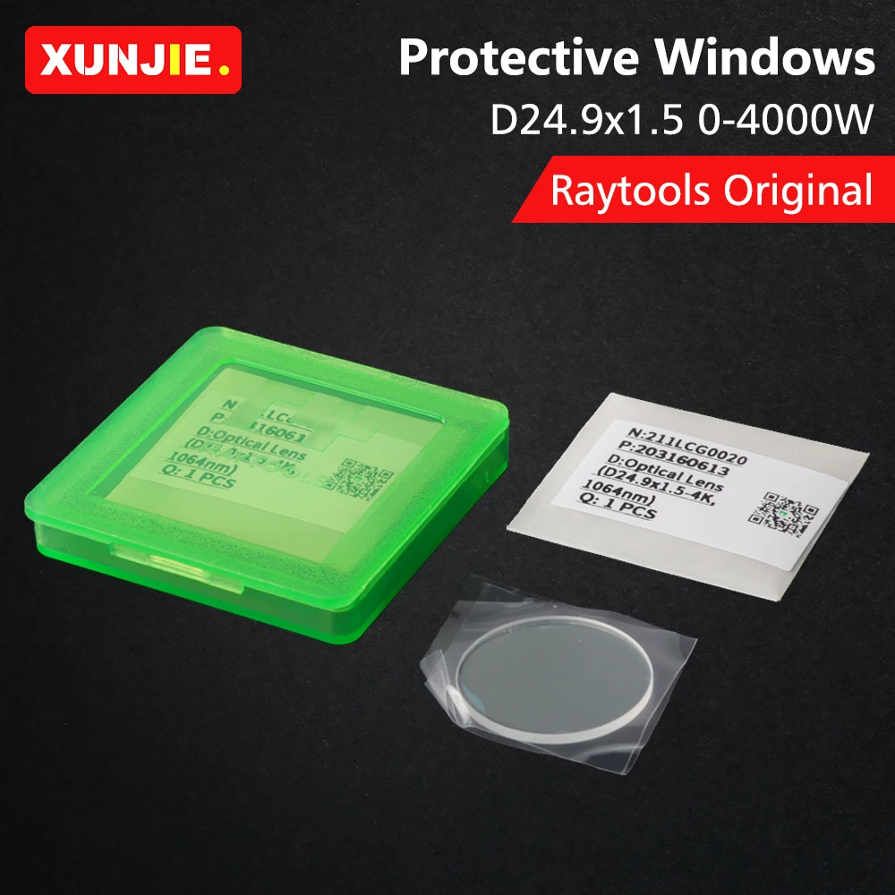 XUNJIE Raytools Original 27.9x4.1mm 211LCG0037 Protective Windows 24.9x1.5 specchietti muslimatici per Raytools testa Laser in fibra
