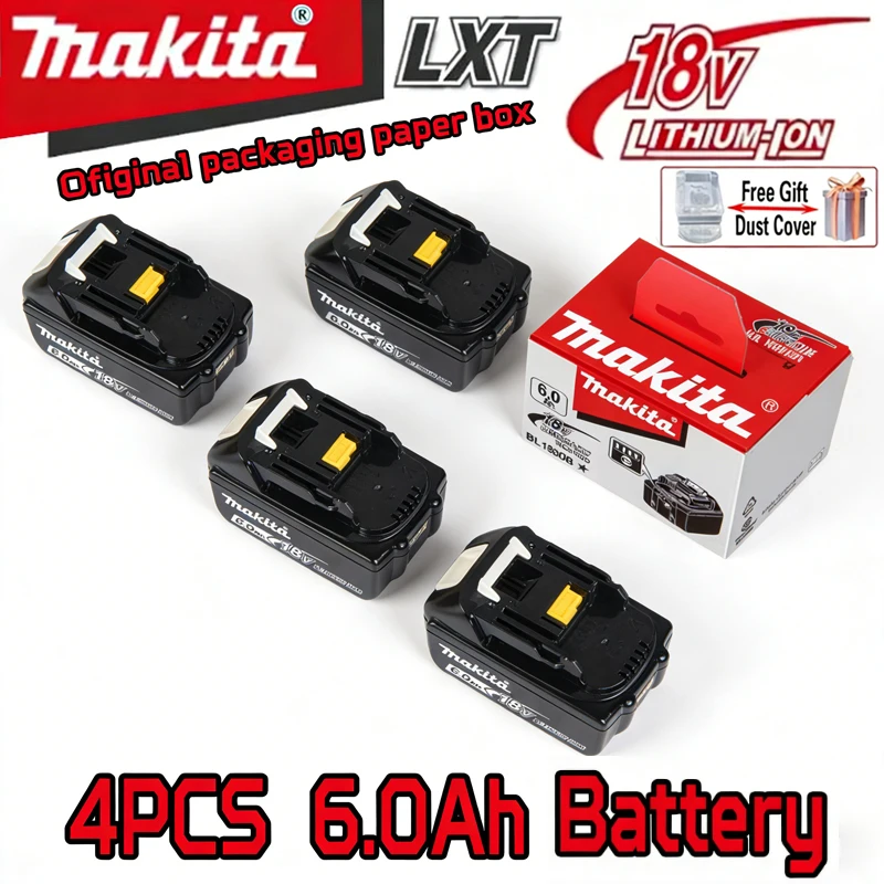 

100% Original Makita battery,18V 6.0Ah rechargeable battery, replacing Makita BL1830B L1840B L1850B L1860B,power tool battery