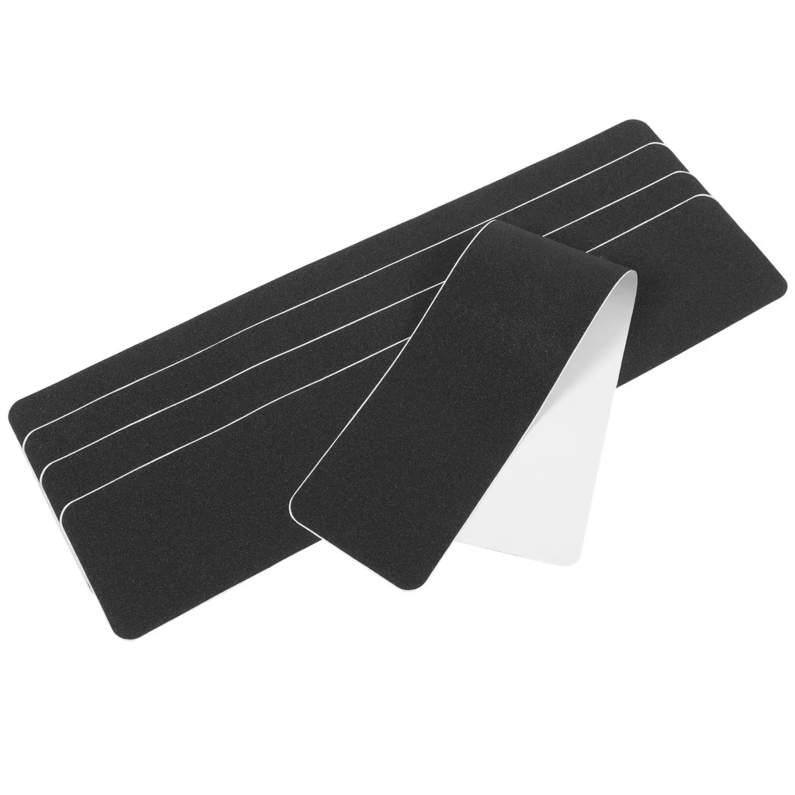 

5pcs Black Anti-Slip Tapes 15cmx76cm Durable Outdoor Stair Step Mats Grips Strips Safety Tapes For Wooden Steps Non-Slip