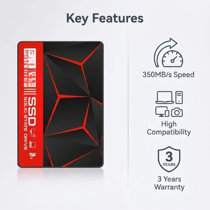 Onevan 2.5 Inch SATA3 SSD Internal Solid State Drive for Laptop Desktop Multiple Capacity Options 120GB 240GB 512GB Hard Drive