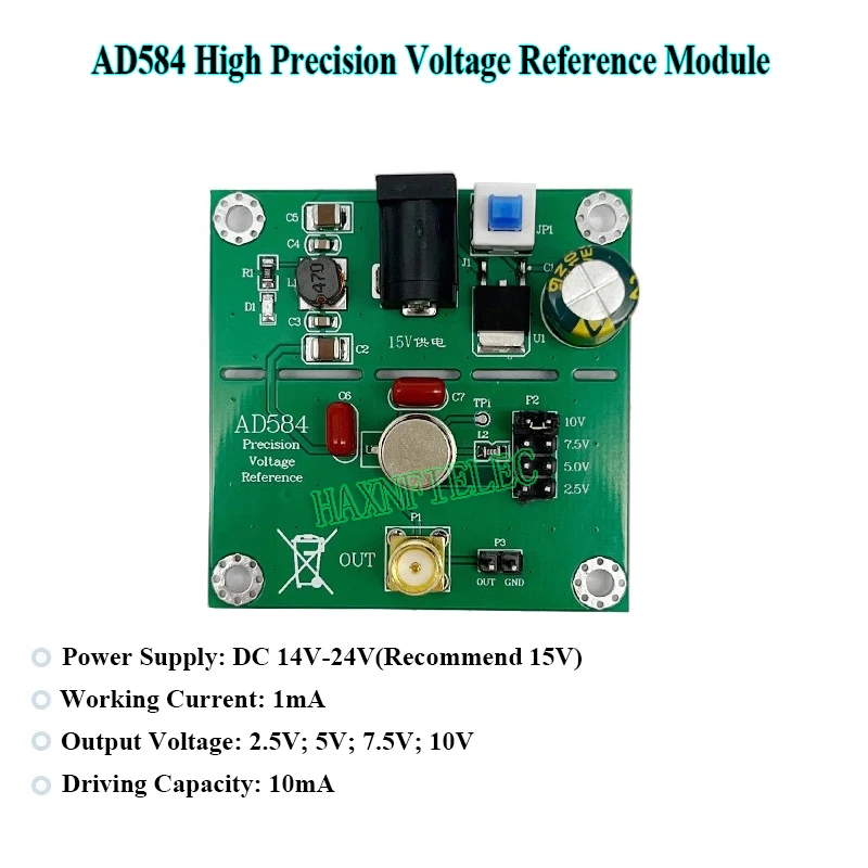 AD584LH High Precision Voltage Reference Source Module 2.5V 5V 7.5V 10V Reference Voltage