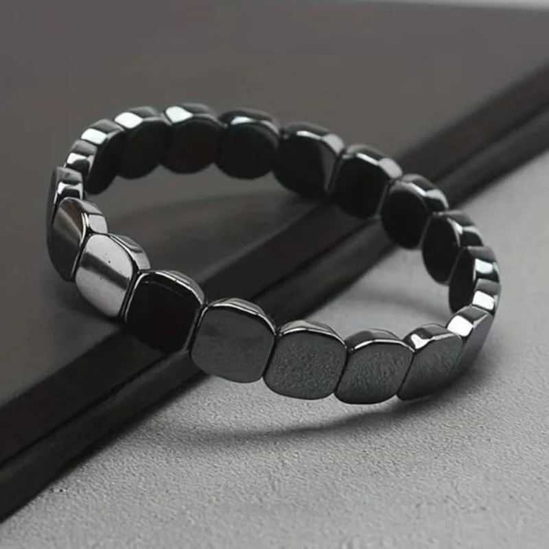Hematite Bracelet For Men Reclaim Your Edge Confidence Natural Hematite Stone Beaded Stretch Healing Bracelets Gift Jewelry