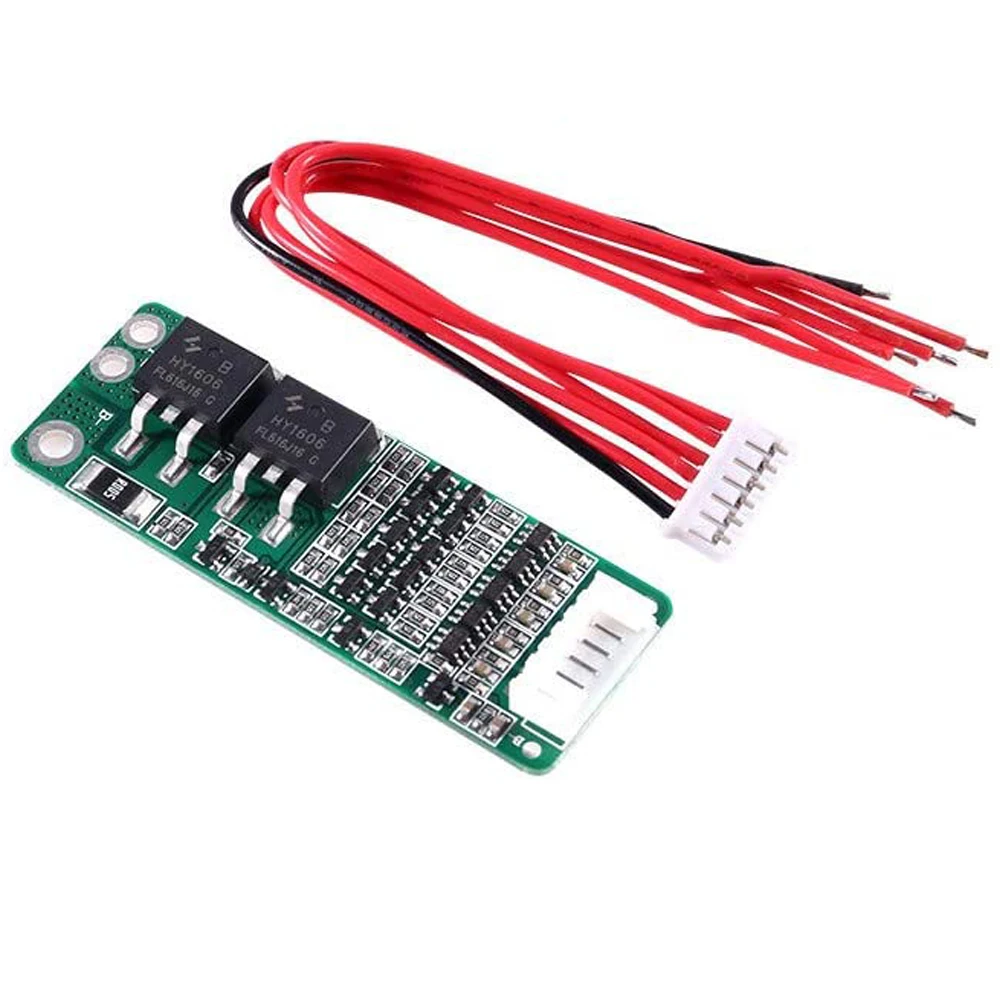 5S 15A Li-ion Lithium Battery BMS 18650 Charger Protection Board 18V 21V Cell Protection Circuit with Wire