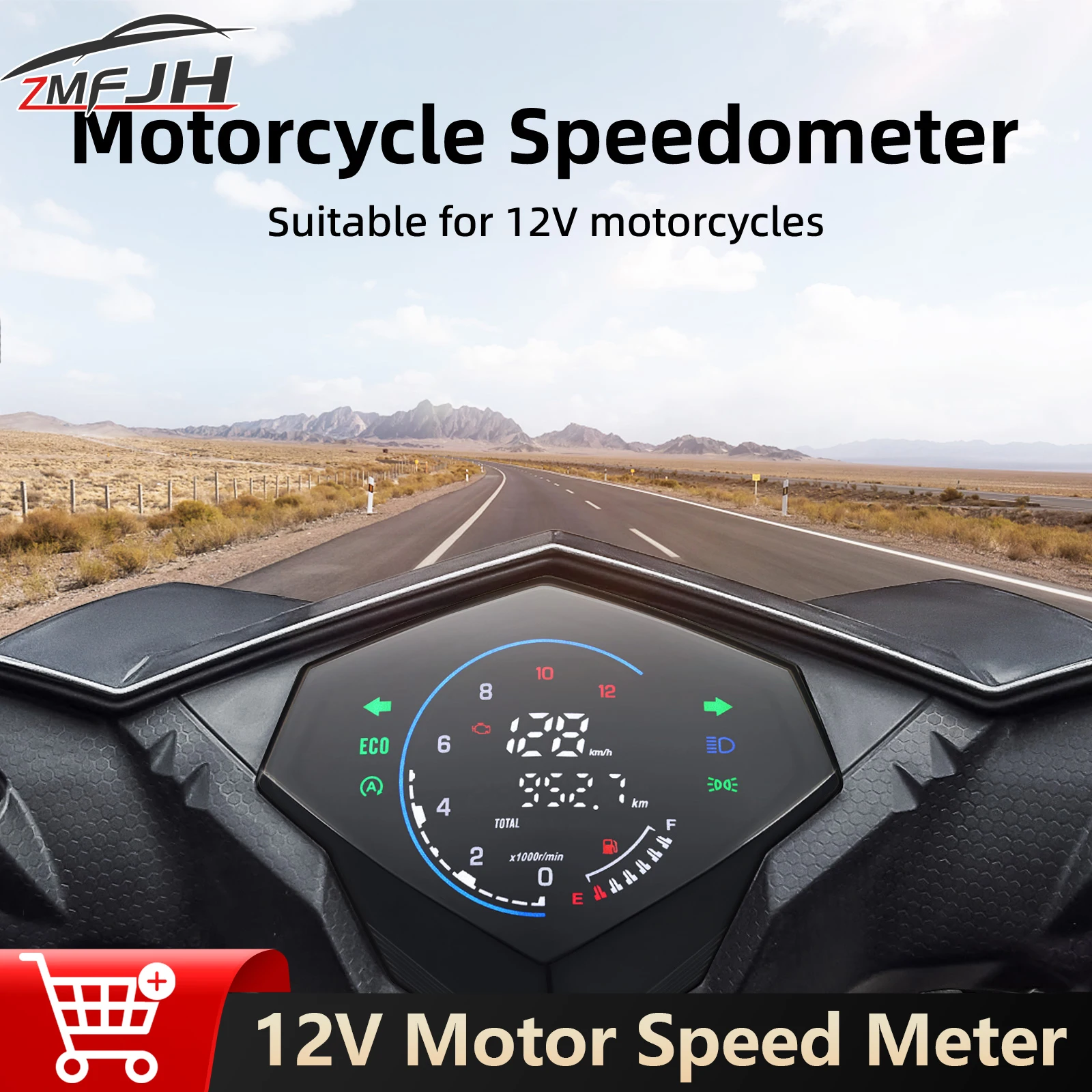 

Цифровой мотоциклетный спидометр, ЖК-дисплей, обороты в минуту, тахометр, одометр, сигнал поворота для Yamaha Mio125 MIO i125 Mio110 Mio M3