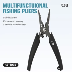 TSURINOYA Fishing Pliers RS-1092 77g 18cm Split Ring Cutters Line Multifunction Stainless Steel PE Nylon Line Hook Remover