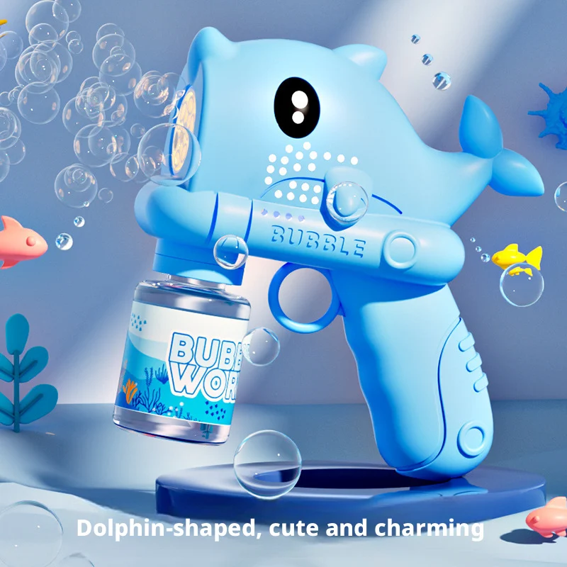 Latest Style Whale Handheld Fully Automatic Bubble Gun Bubble Blower Summer Toys Indoor and Outdoor Must-Have Toys Easter Birthd