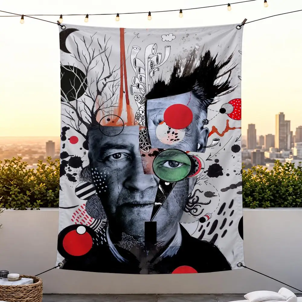 Director D-David Lynch Flags Vertical Wall Hanging for Bedroom Dorm Living Room Party Camping Gift Decoration