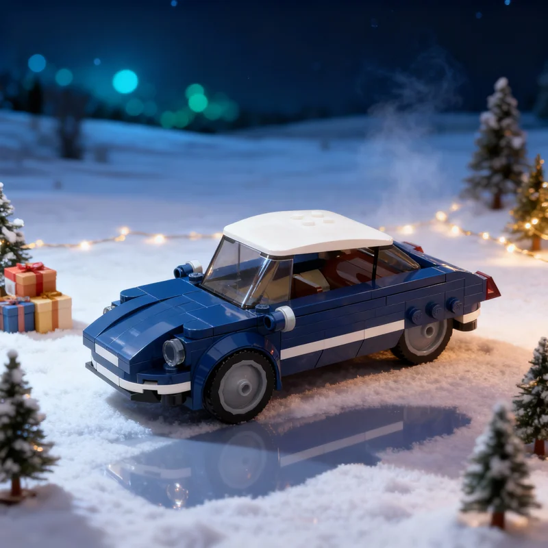 132 pièces MOC City Champions Citroën DS Modèle de blocs de construction Architecture Idée DIY Créatif à assembler Cadeaux de Noël Jouets pour enfants
