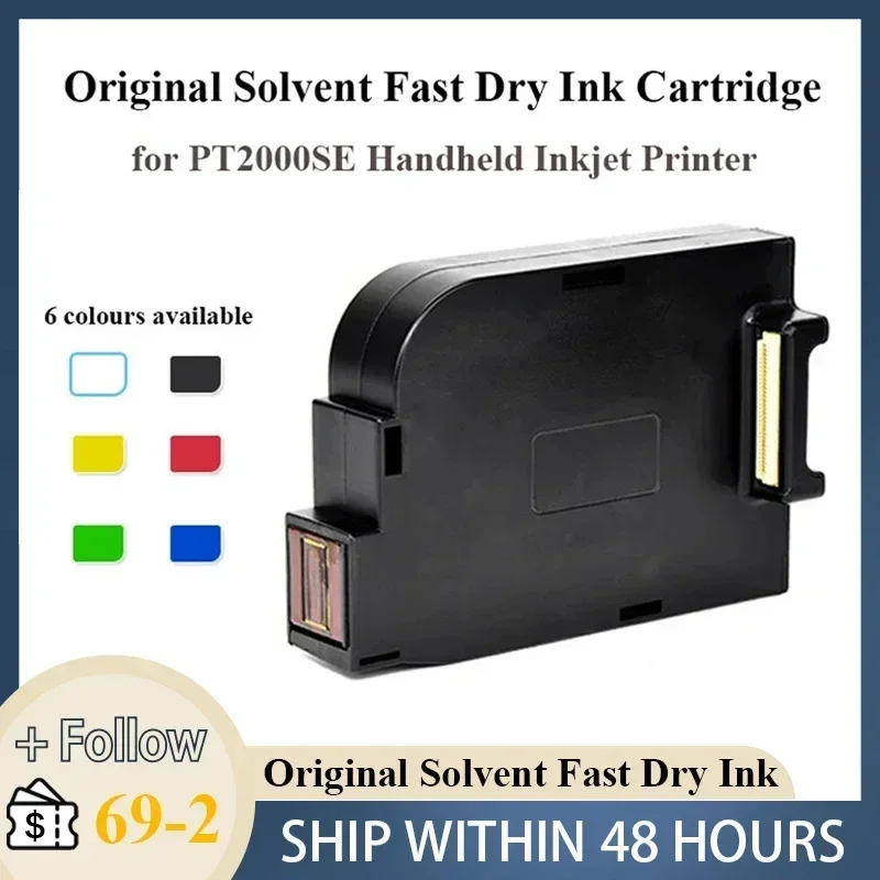 

Original Solvent Fast Dry Ink Cartridge Replacement for BESHENG PT2000SE Handheld Inkjet Printer for Label Production Date Time