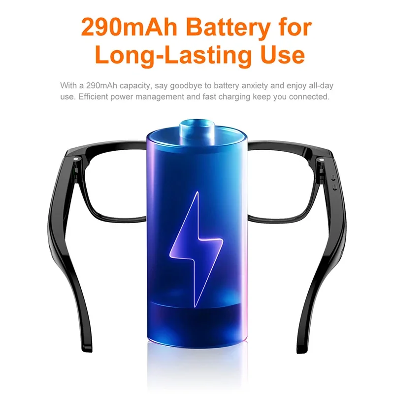 Lenovo 2026 Neue Upgrade-AI-Smart-Brille, 1600W HD 8K Videoaufnahmekamera, Echtzeit-KI-Übersetzung, Bluetooth-Anrufe und Musikwiedergabe – Detail 9