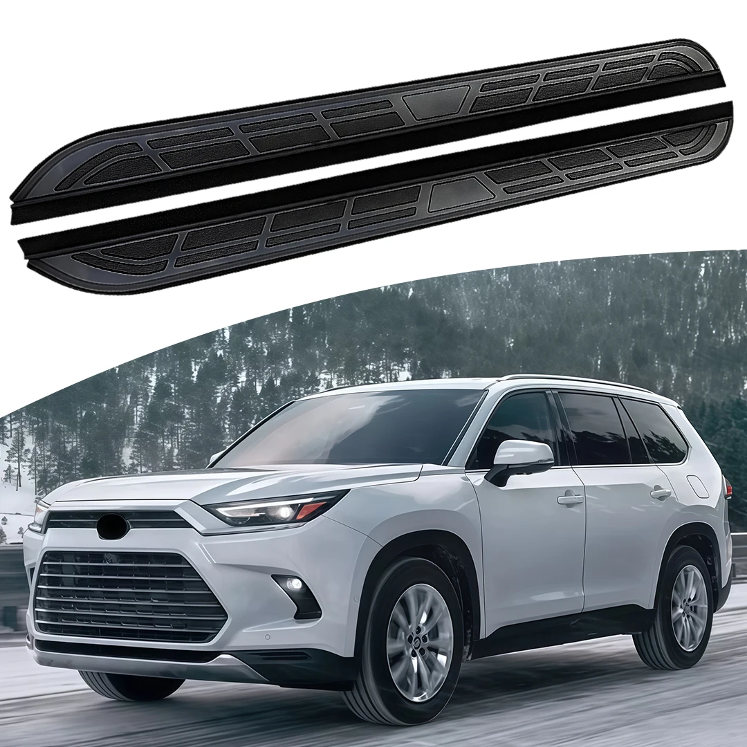2 قطعة يناسب تويوتا جراند هايلاندر 2024 2025 2026 Nerf بار ثابت الباب الجانب خطوة دواسة تشغيل المجلس