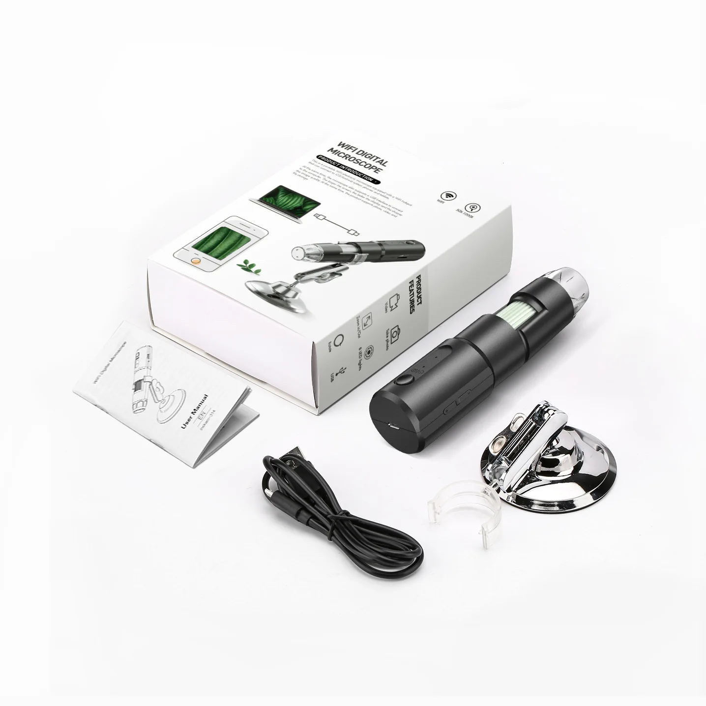 

1000X High-Definition Wifi Wireless Digital Magnifying Glass, Mobile Phone Electron Microscope