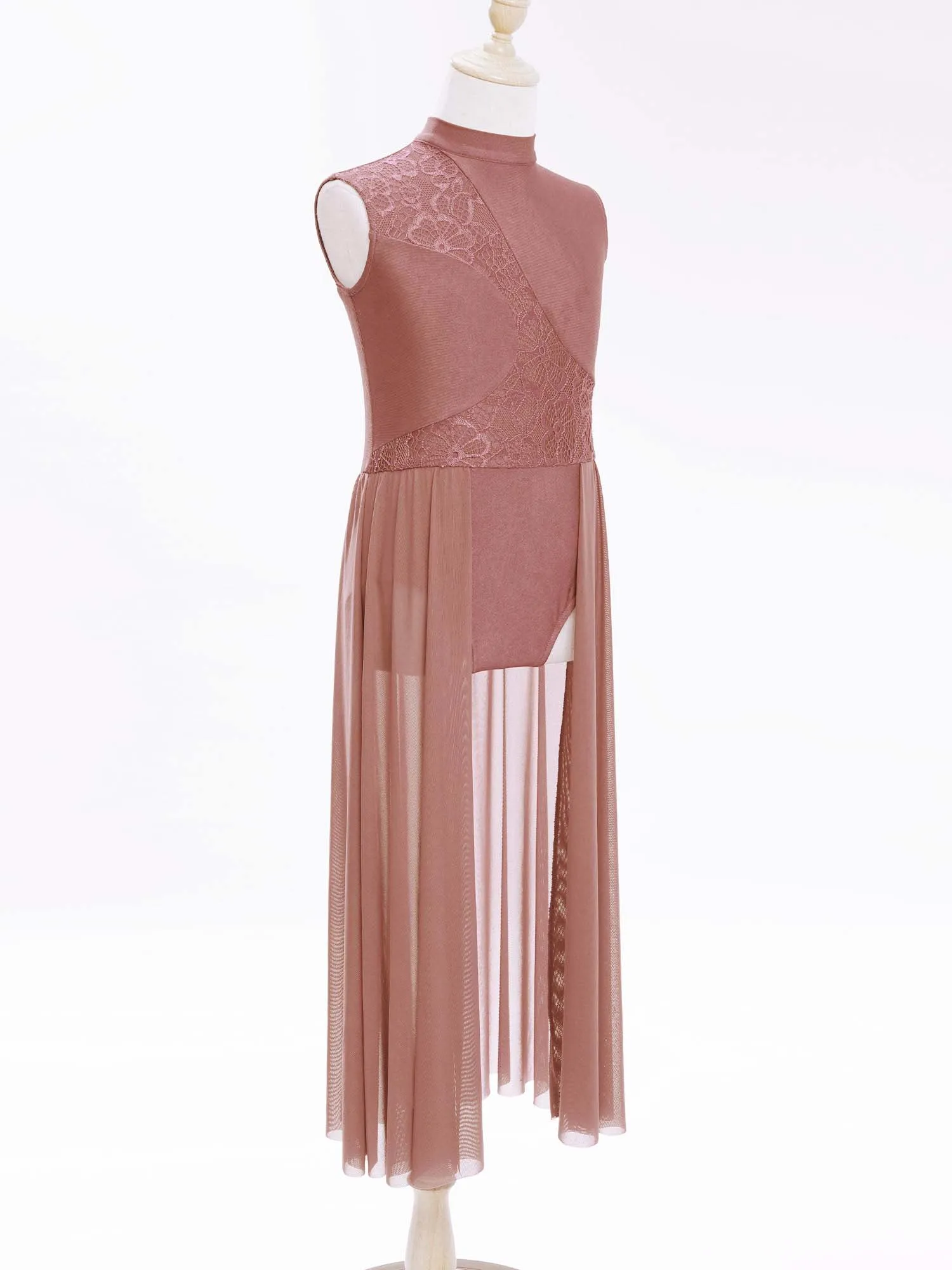 

Детское балетное гимнастическое платье-купальник для современного лирического танца, с цветочным кружевом, для выступлений на сцене