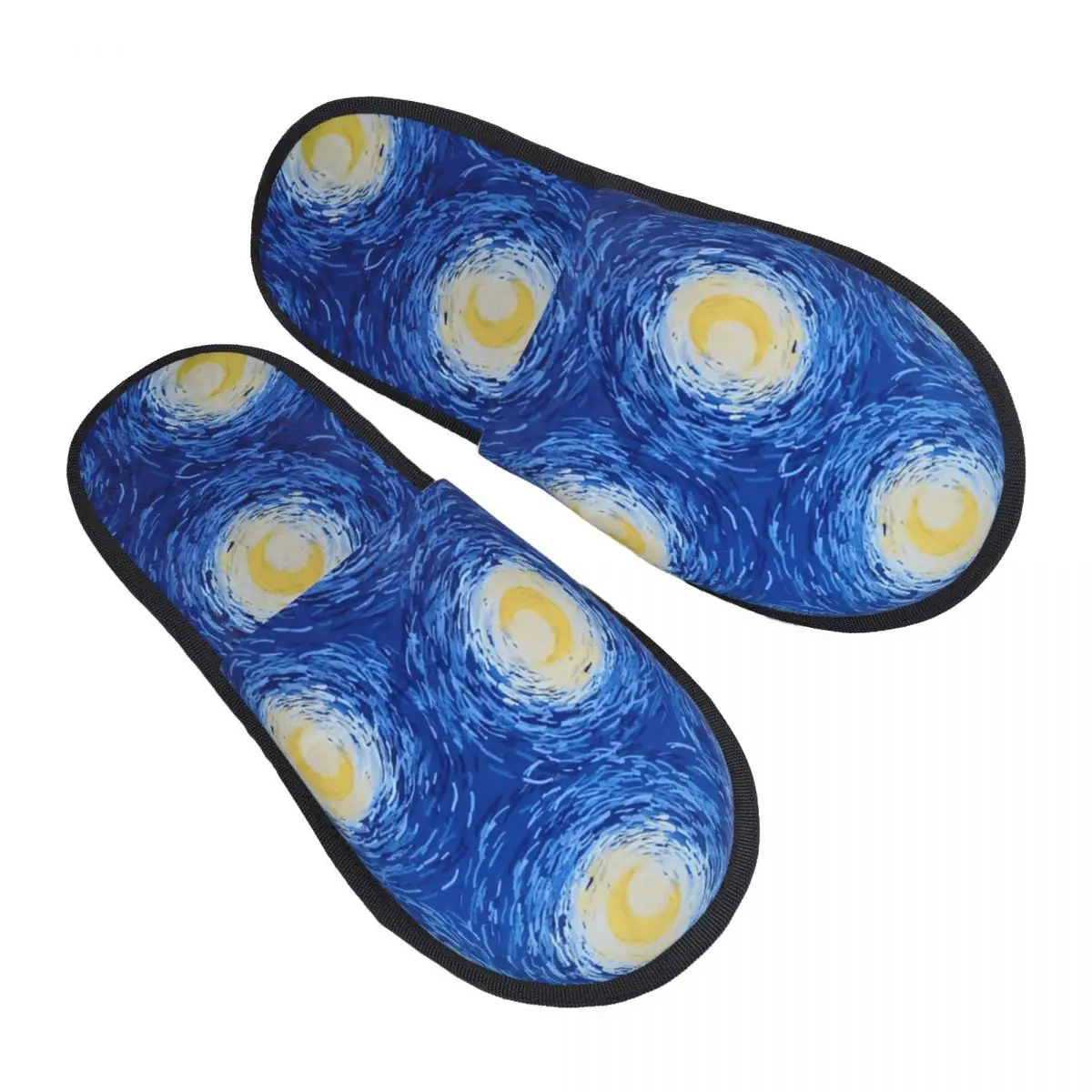 

Custom Van Gogh Starry Night House Slippers Women Soft Memory Foam Shoes Comfy Warm Anti-skid Sole Slipper