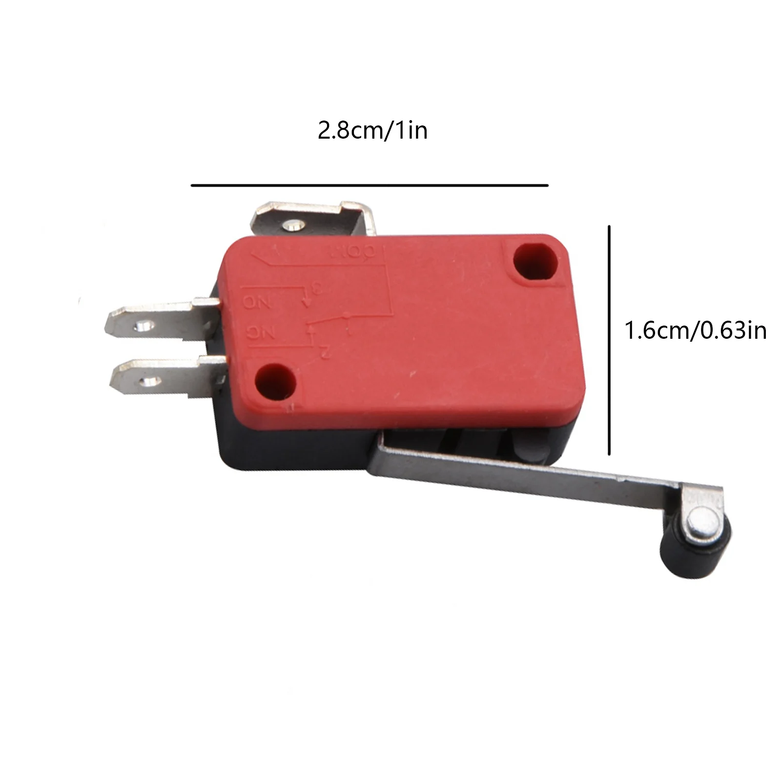 5Pcs/Set V-156-1C25 Stroke Limit Microwave Oven Door Micro Switch Hinge Roller Hinge Lever Momentary Snap Action 15A 250V AC