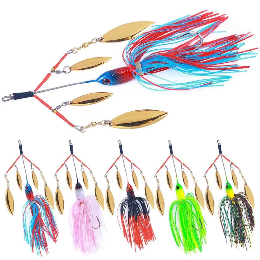 Luya Bait Set Spinner Bait Fishing Lure Willow Multirota Spinners Spoon Bait For Pike Peche Tackle All Artificial Baits