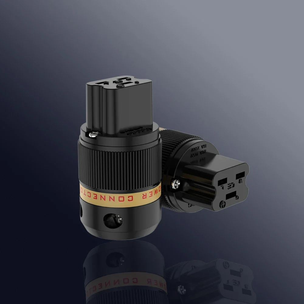 Viborg VF520S cuivre pur plaqué argent 20A connecteur IEC HIFI AC C19 20A prise femelle