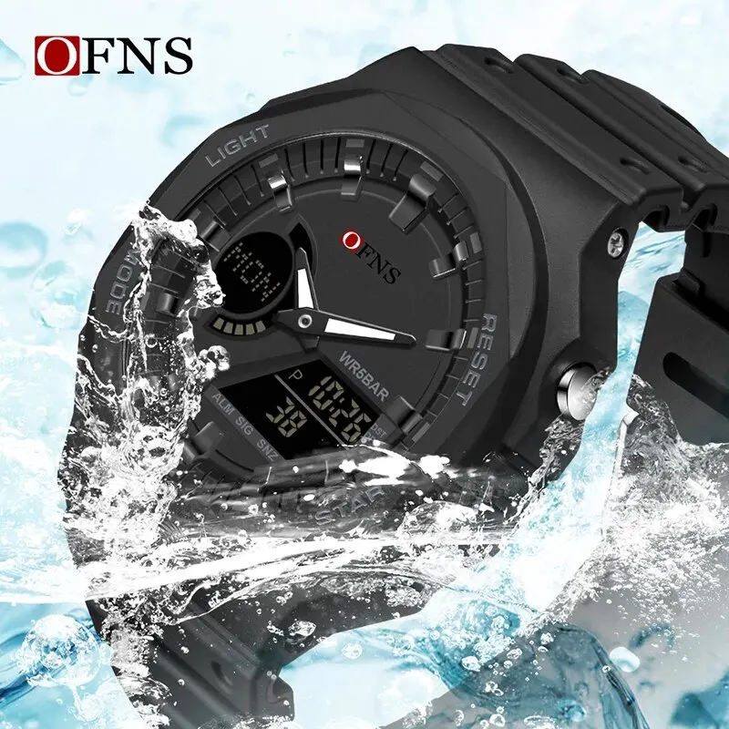 OFNS Top Brand G Style Outdoor Sports Watches Men LED Digital Watches Military Waterproof Electronic Watch Relogio Masculino